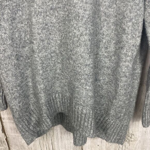 Express Satin Tie Oversized Hoodie Sweater Heather Grey Size Small 98 - Picture 4 of 9